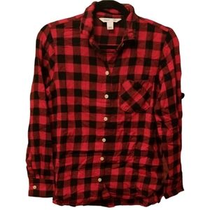 Classic red and black flannel shirt
